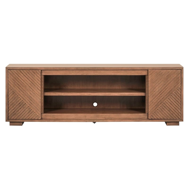 Liberty Furniture Eastons 84 Inch TV Console for Living Room Storage - Brown