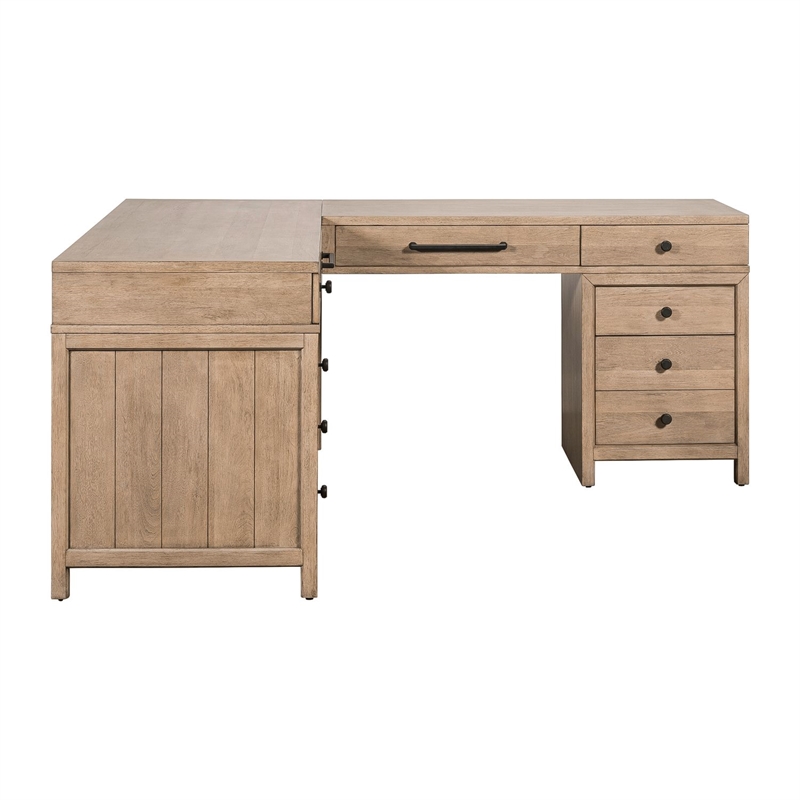 Liberty Furniture Proximity Place L Shaped Desk SetHome Office - Brown