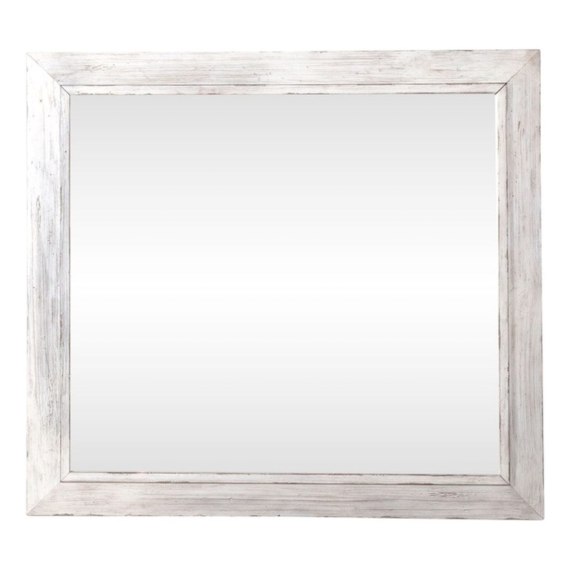 Liberty Furniture River Place Mirror Wood Frame - White