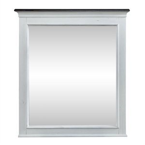 Liberty Furniture Allyson Park Crown Mirror Wood Frame - White