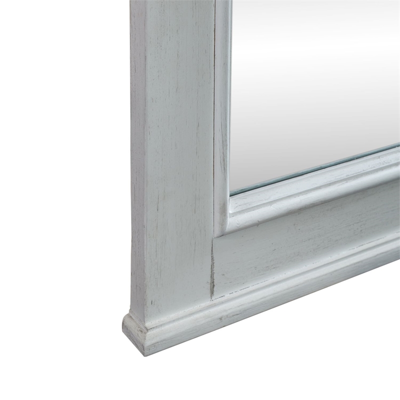 Liberty Furniture Allyson Park Crown Mirror Wood Frame - White