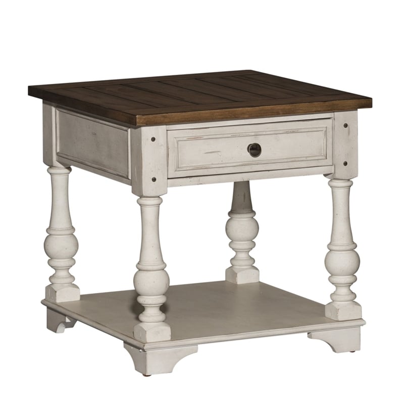 Liberty Furniture Morgan Creek Alt 3 Piece Set Cocktail Table 2 End Tables White