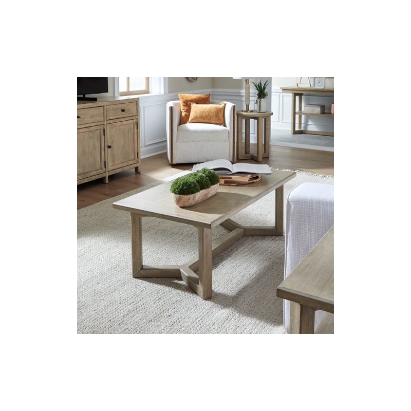 Liberty Furniture Proximity Place 3 Piece Set Cocktail Table 2 End Tables- Brown