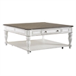 Liberty Furniture Magnolia Manor Oversized Square Cocktail Table White