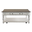 Liberty Furniture Magnolia Manor Oversized Square Cocktail Table White