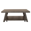 Liberty Furniture Modern Farmhouse Oversized Square Cocktail Table Gray