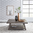Liberty Furniture Modern Farmhouse Oversized Square Cocktail Table Gray