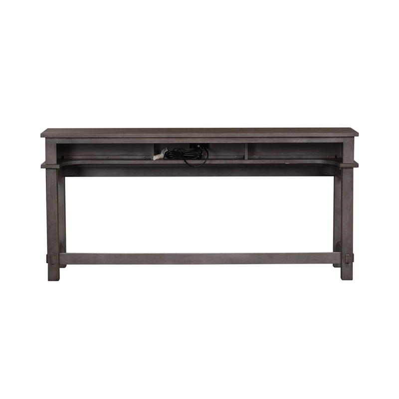 Liberty Furniture Modern Farmhouse 4 Piece Set Console Table 3 Stools Gray