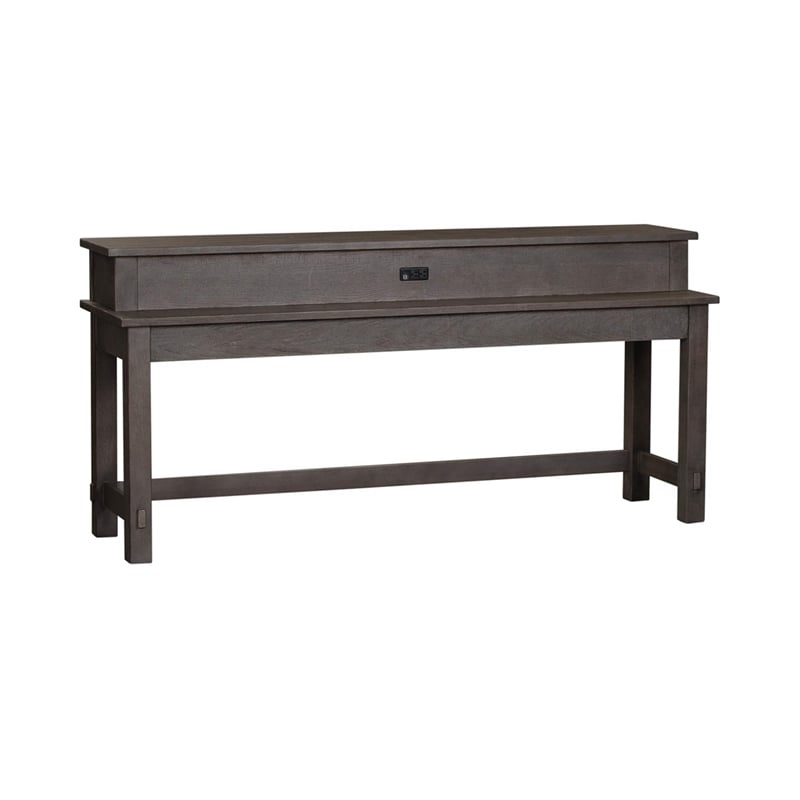 Liberty Furniture Modern Farmhouse 4 Piece Set Console Table 3 Stools Gray