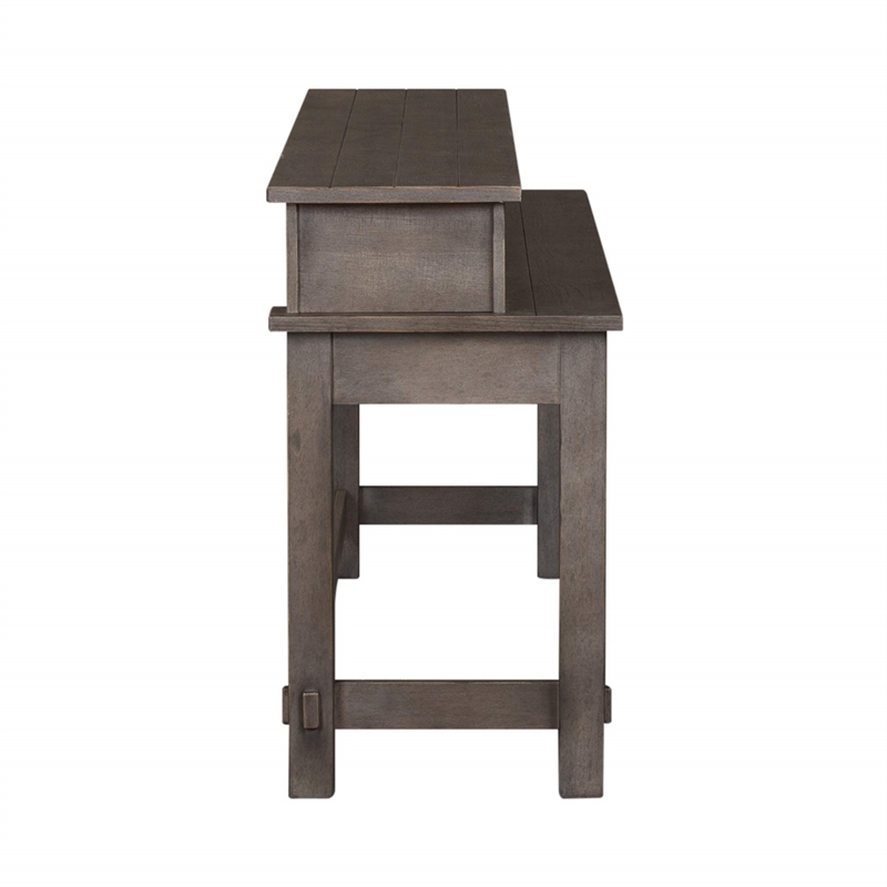 Liberty Furniture Modern Farmhouse 4 Piece Set Console Table 3 Stools Gray