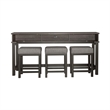Liberty Furniture Tanners Creek 4 Piece Set Console Table 2 Stools Gray