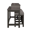 Liberty Furniture Tanners Creek 4 Piece Set Console Table 2 Stools Gray