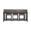 Liberty Furniture Tanners Creek 4 Piece Set Console Table 2 Stools Gray