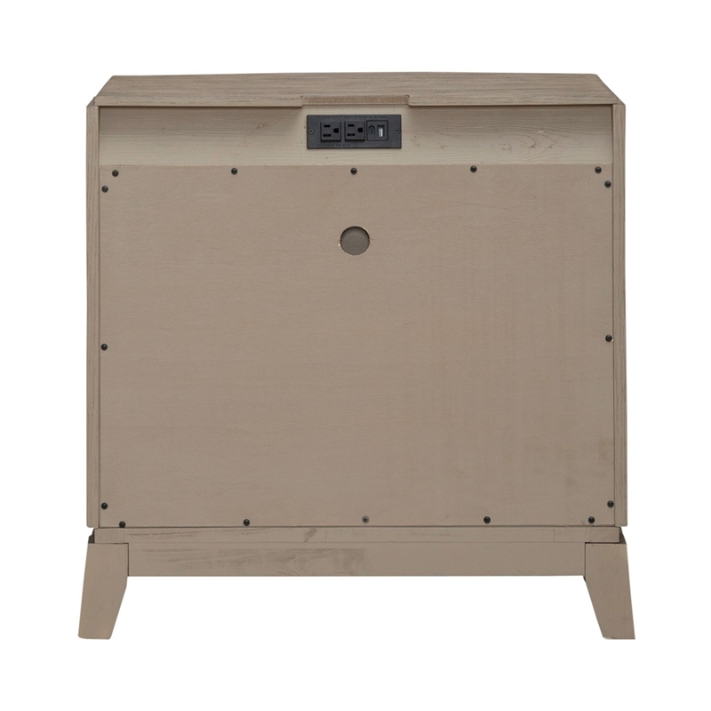 Liberty Furniture Avalon Nightstand with AC USB Charging Station - Brown