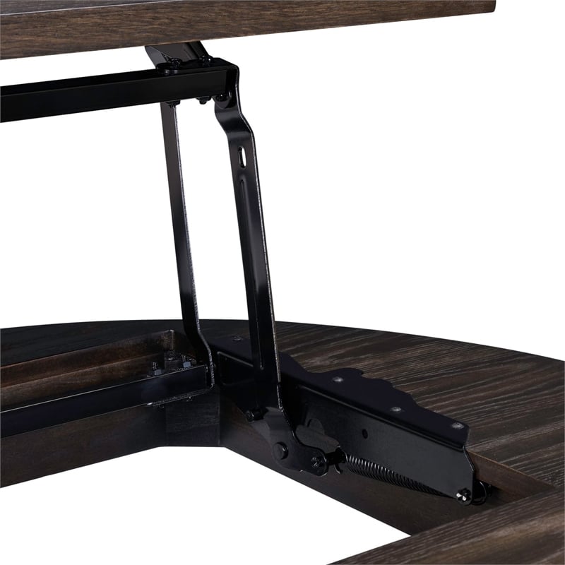 Liberty Furniture Weston Round Living Room Lift Top Cocktail Table - Brown