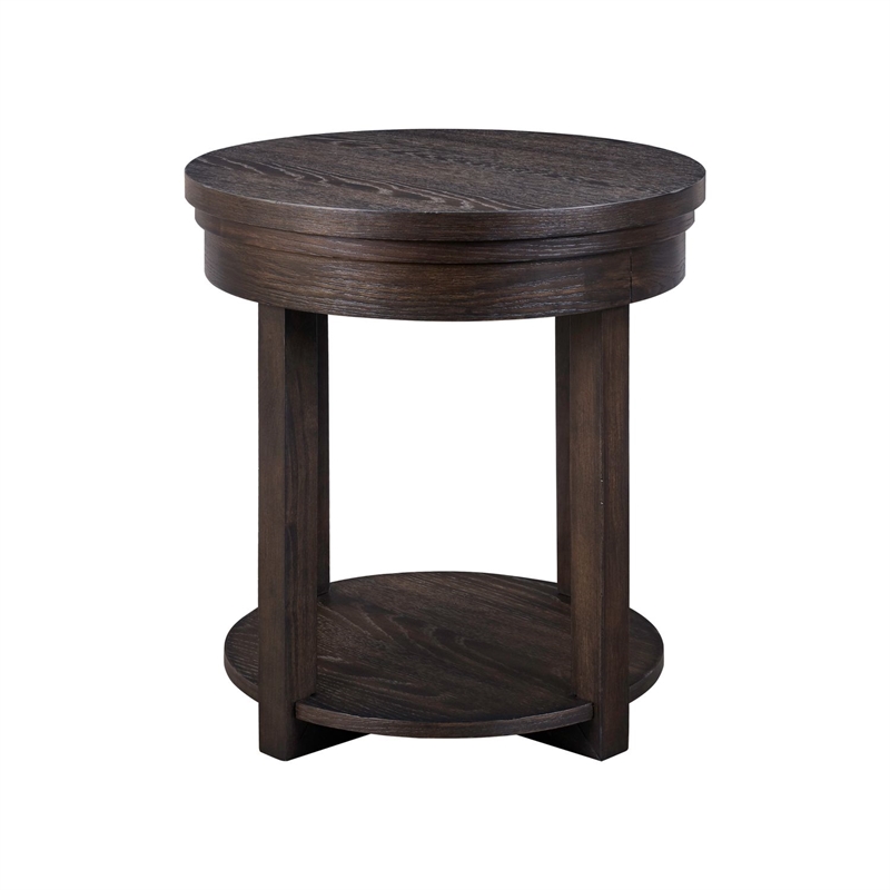 Liberty Furniture Weston Living Room Round End Table - Brown