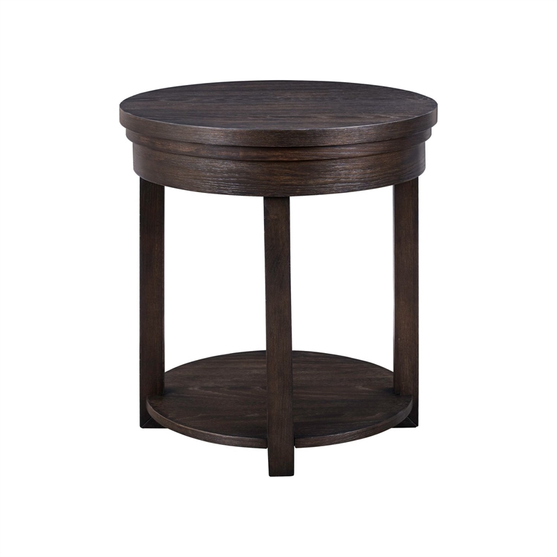 Liberty Furniture Weston Living Room Round End Table - Brown