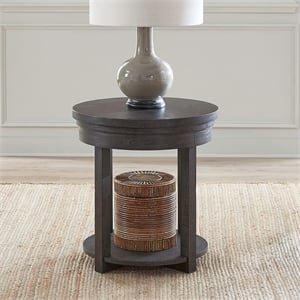 Liberty Furniture Weston Living Room Round End Table - Brown