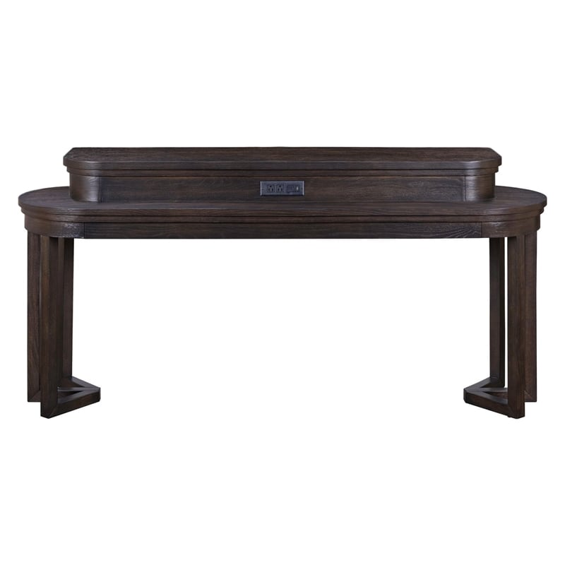 Liberty Furniture Weston 4 Piece Set Charging Console Table 3 Stools - Brown
