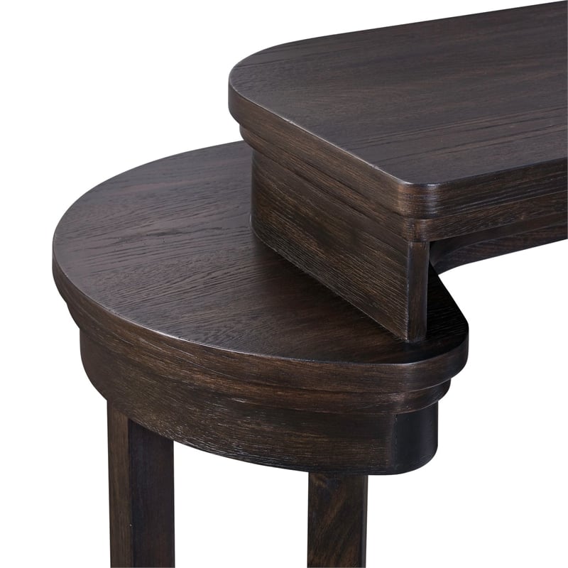 Liberty Furniture Weston 4 Piece Set Charging Console Table 3 Stools - Brown