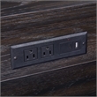 Liberty Furniture Weston Console Bar Table AC USB Charging Station - Brown