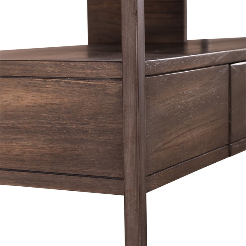 Liberty Furniture Jamestown Sofa Table Open Shelf Storage Drawer - Brown