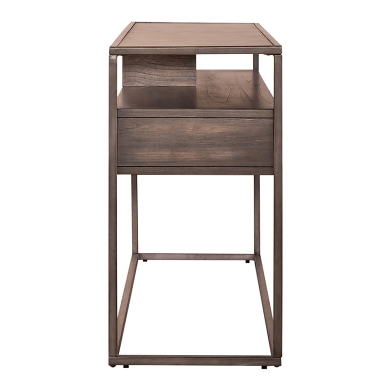 Liberty Furniture Jamestown Sofa Table Open Shelf Storage Drawer - Brown