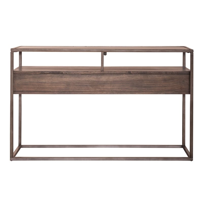 Liberty Furniture Jamestown Sofa Table Open Shelf Storage Drawer - Brown