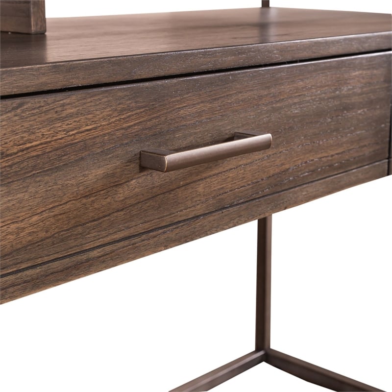 Liberty Furniture Jamestown Sofa Table Open Shelf Storage Drawer - Brown