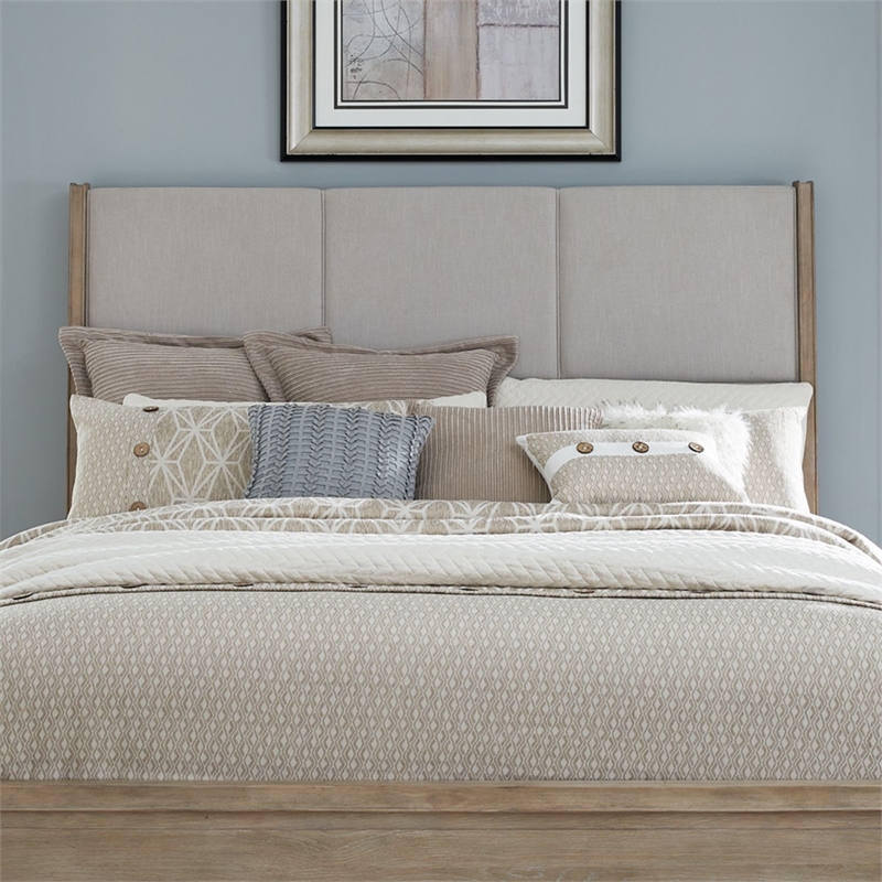 Liberty Furniture Brentwood King Upholstered Panel Headboard - Brown