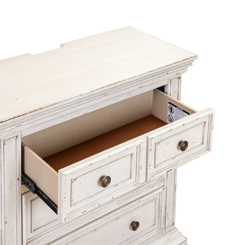 Liberty Furniture Big Valley Bedside Chest AC USB Charging Station - White