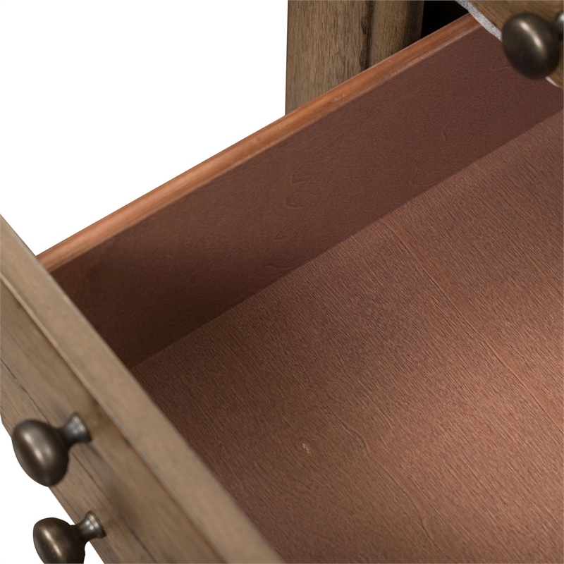 Liberty Furniture Americana Farmhouse Bedside Chest AC USB Charging Station