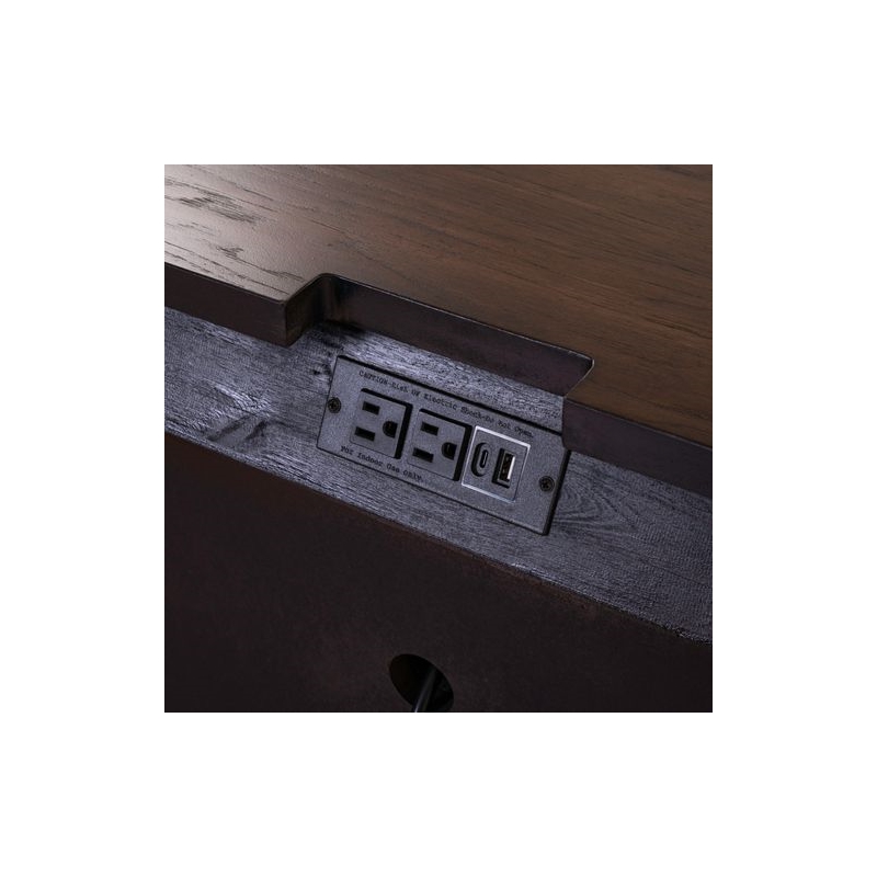 Liberty Furniture Provence Park Bedside Chest AC USB Charging Station - Brown