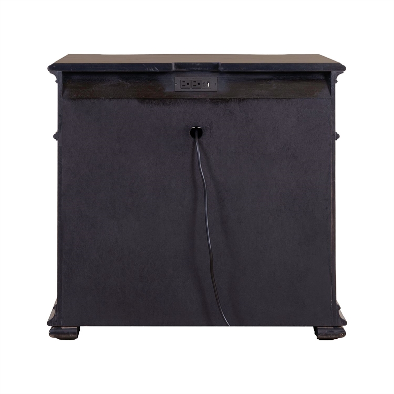Liberty Furniture Provence Park Bedside Chest AC USB Charging Station - Brown