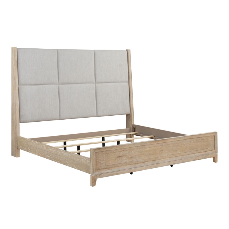 Liberty Furniture Brentwood King California Upholstered Bed - Brown