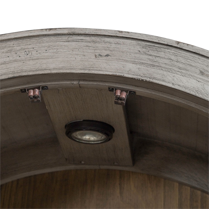 Liberty Furniture River Place Curio Cabinet Dining Room Storage - Gray