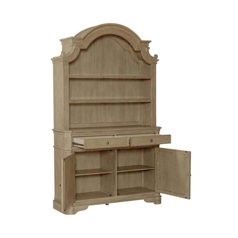Liberty Furniture Magnolia Manor Hutch & Buffet Dining Room Storage - Brown