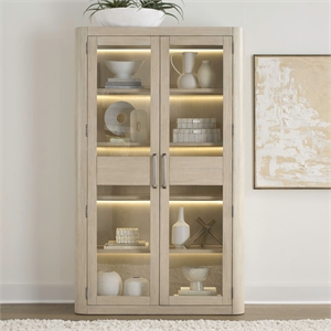 Liberty Furniture South Bend Bunching Display Cabinet Dining Room Storage White