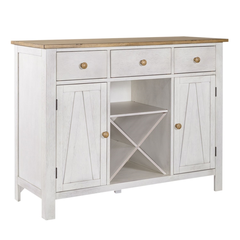 Liberty Furniture Lindsey Farm Server Dining Room Storage - White