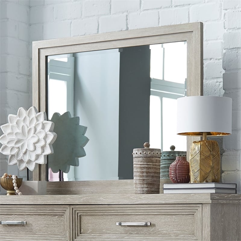 Liberty Furniture Belmar Landscape Mirror Bedroom Dresser Mount - Gray