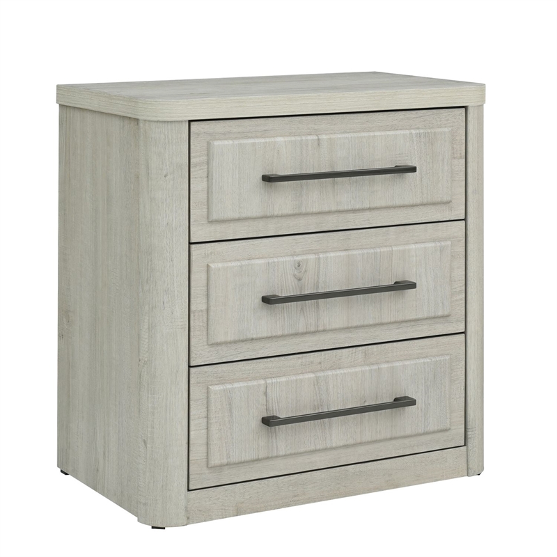 Liberty Furniture Modern Play Bedroom Nightstand with Charging Station - White