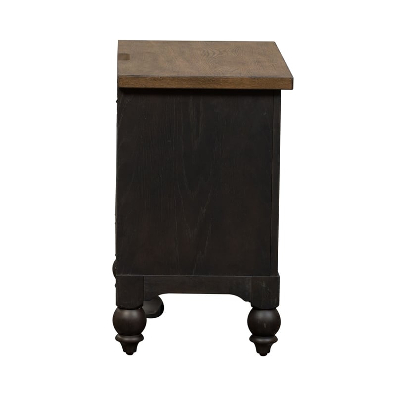 Liberty Furniture Americana Farmhouse 2 Drawer Night Stand USB Charging - Black