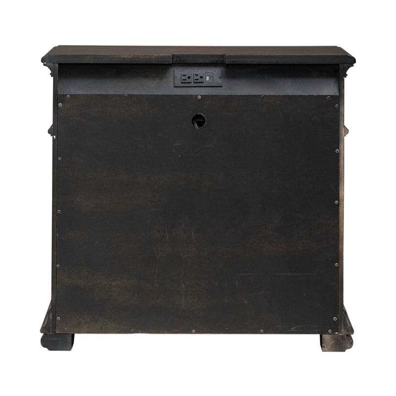 Liberty Furniture Provence Park Bedroom Nightstand with Charging Station - Brown