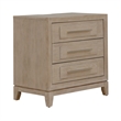 Liberty Furniture Brentwood 3 Drawer Nightstand with Charging Station - Brown