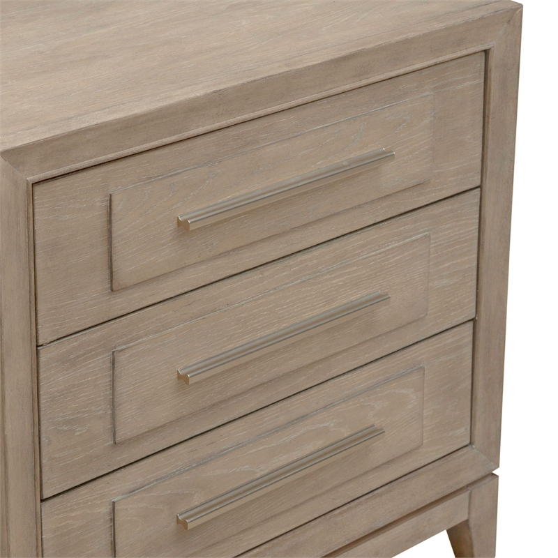 Liberty Furniture Brentwood 3 Drawer Nightstand with Charging Station - Brown