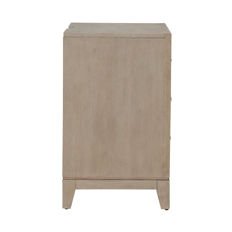 Liberty Furniture Brentwood 3 Drawer Nightstand with Charging Station - Brown