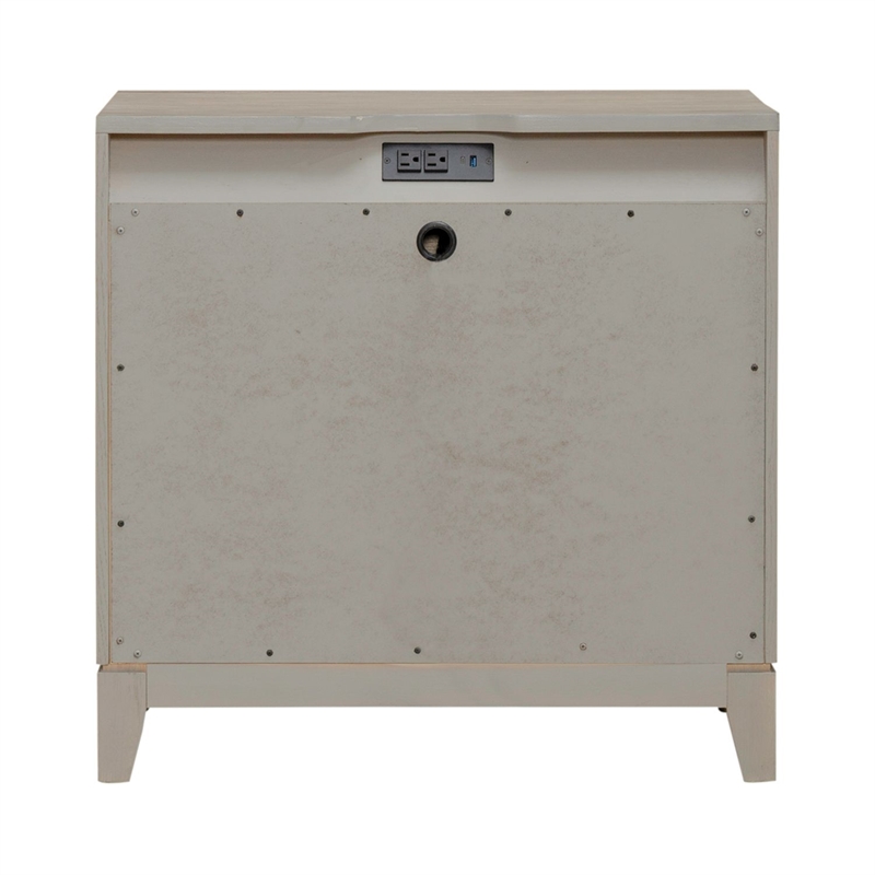 Liberty Furniture Brentwood 3 Drawer Nightstand with Charging Station - Brown