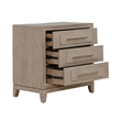 Liberty Furniture Brentwood 3 Drawer Nightstand with Charging Station - Brown