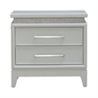 Liberty Furniture Reflections Nightstand with Lights & Charging Station White