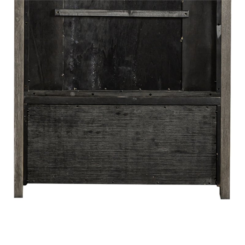 Liberty Furniture Modern Farmhouse 2 Piece Mirror Hall Tree Storage Set - Gray